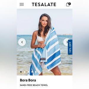 Tesalate Sand-free beach towel, Bora Bora design